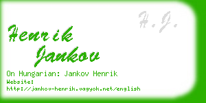 henrik jankov business card